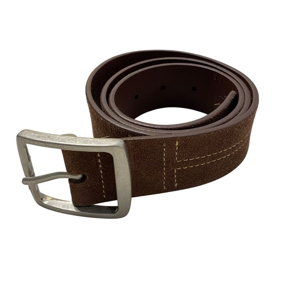 Eddie Bauer Men's Brown Leather Belt Medium - Picture 1 of 9